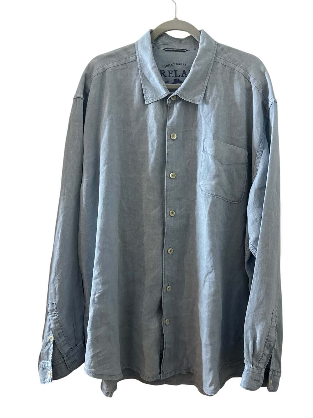 Tommy Bahama Relax 100% Linen Long-Sleeve Button-Down Shirt XXL